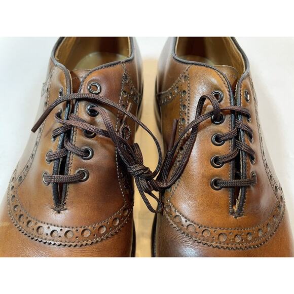 Size 8.5 Nettleton Vintage Cox Shank Lace Up Oxford Dress Shoes Brown main image 16
